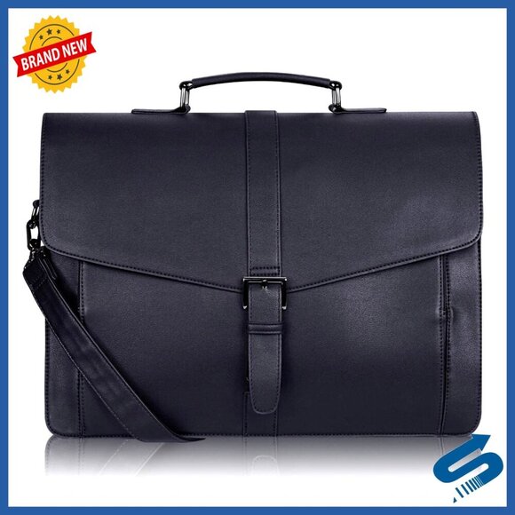 Other - Professional Leather Briefcase Large Laptop Bag Business Travel Office Satchel